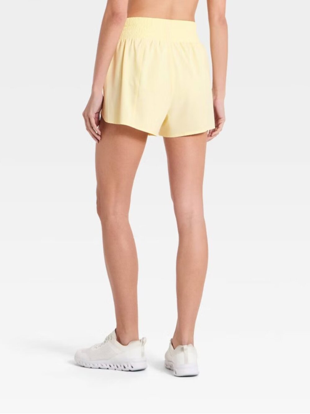Women's Active Light Woven High-Rise Shorts 3" - All In Motion™ Light Yellow L - Picture 2 of 3